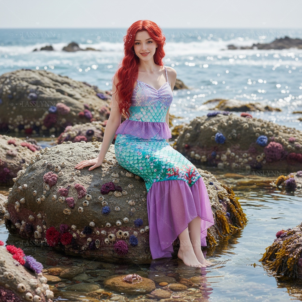 فستان طويل لشخصية حورية البحر  - مراجعة Photography Outfits وسعره