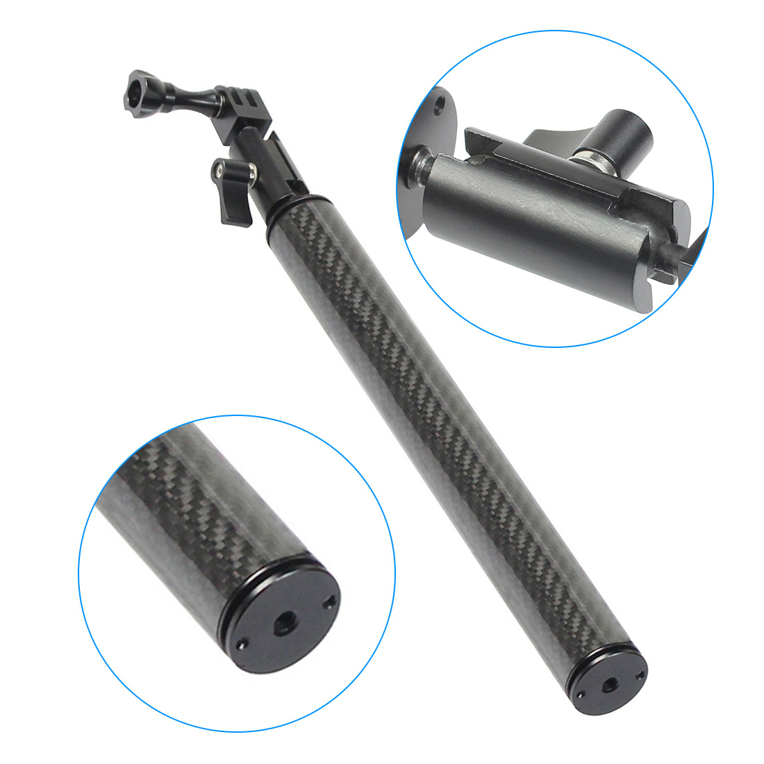 ألياف الكربون Selfie قضيب قابل - مراجعة Camera Tripod Carbon وسعره