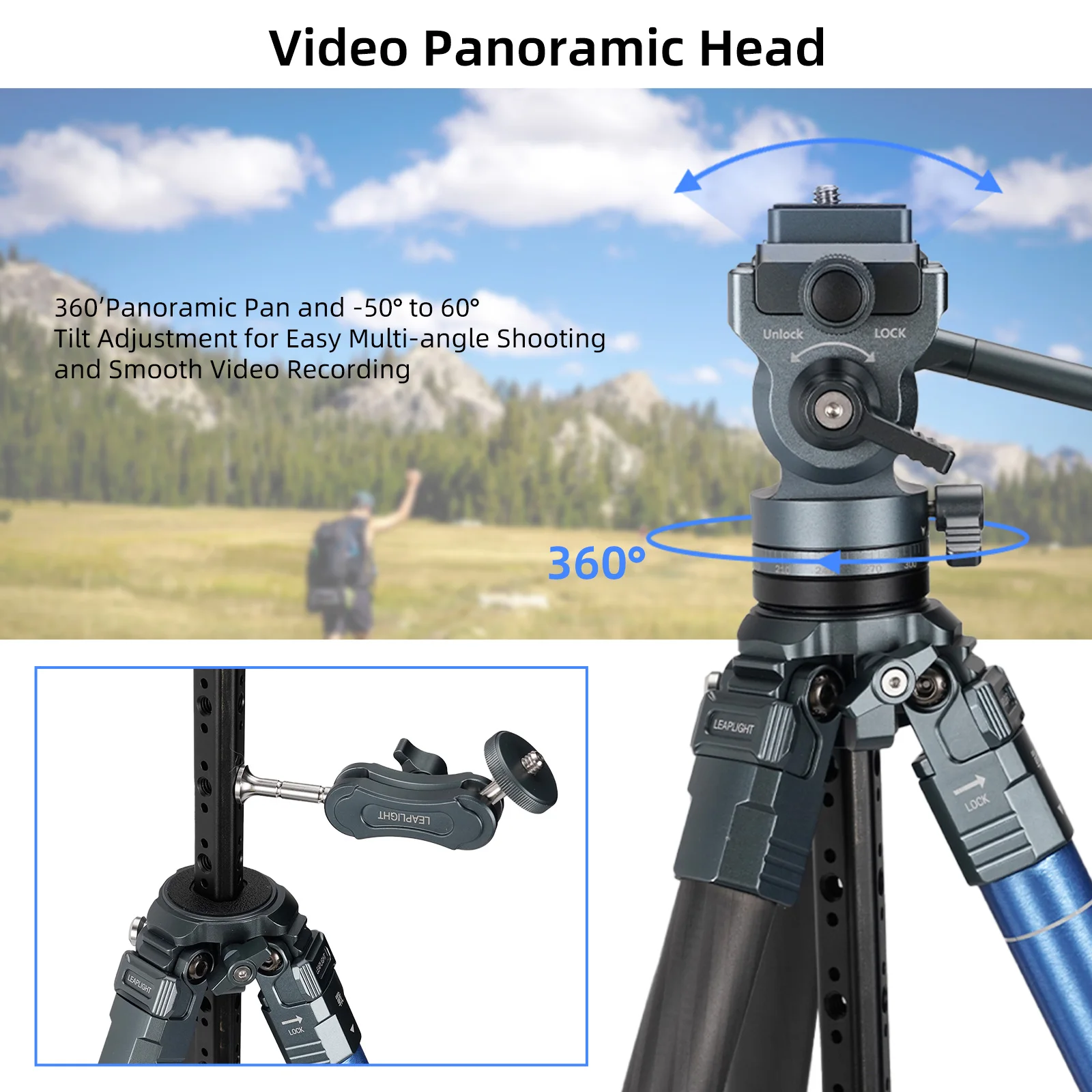 حامل كاميرا LEAPLIGHT من ألياف - مراجعة Camera Tripod Carbon وسعره