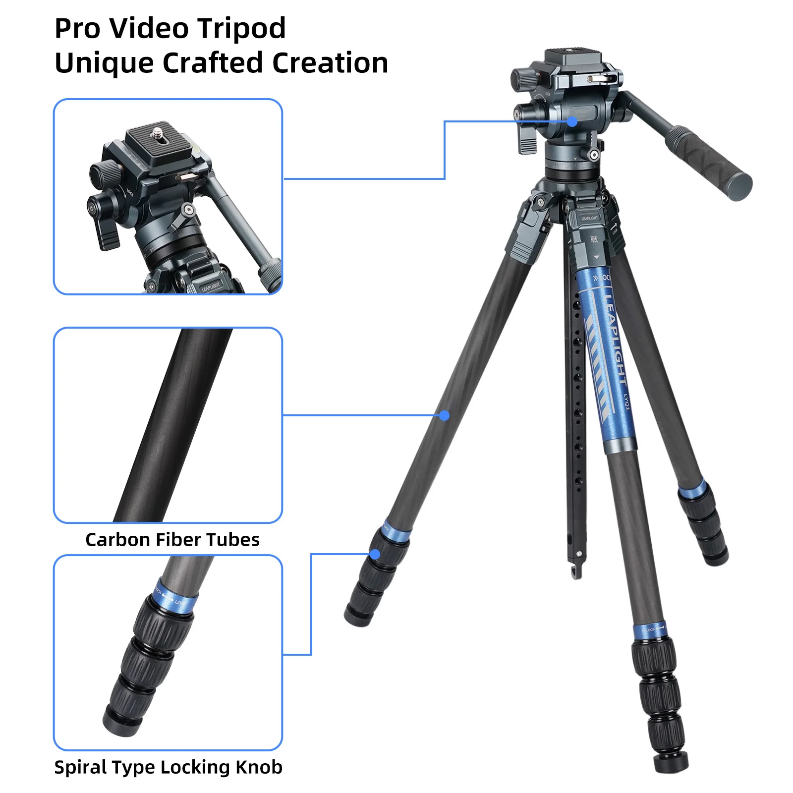 حامل كاميرا LEAPLIGHT من ألياف - مراجعة Camera Tripod Carbon وسعره